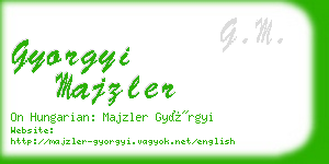 gyorgyi majzler business card